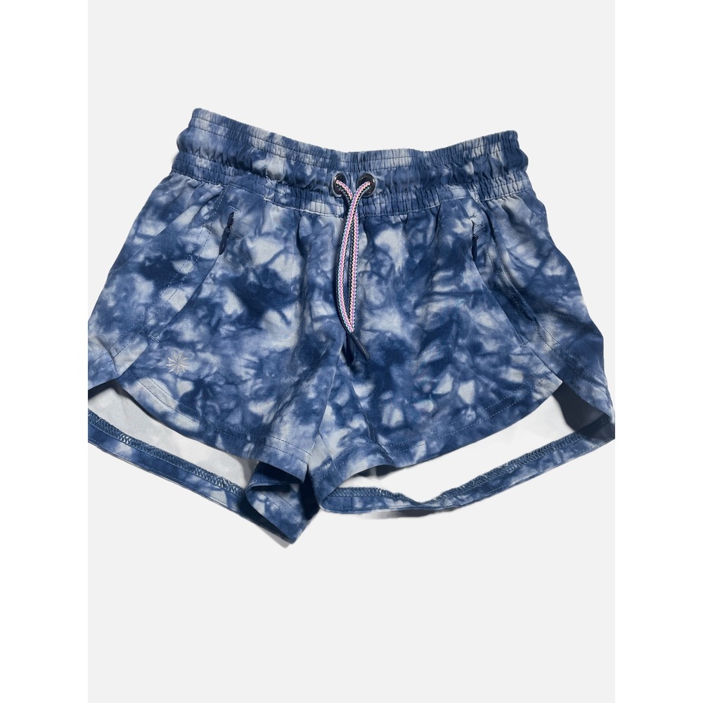 Athleta Girl Shorts Kids‎ XS 6 Blue Tie Dye Activewear Athletic Running Gym